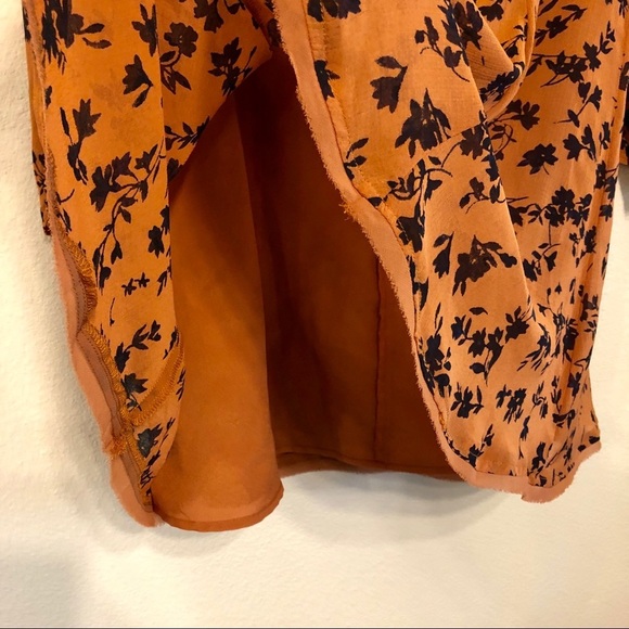 UO/Kimchi Blue long sleeve sheer floral mini - Picture 7 of 9